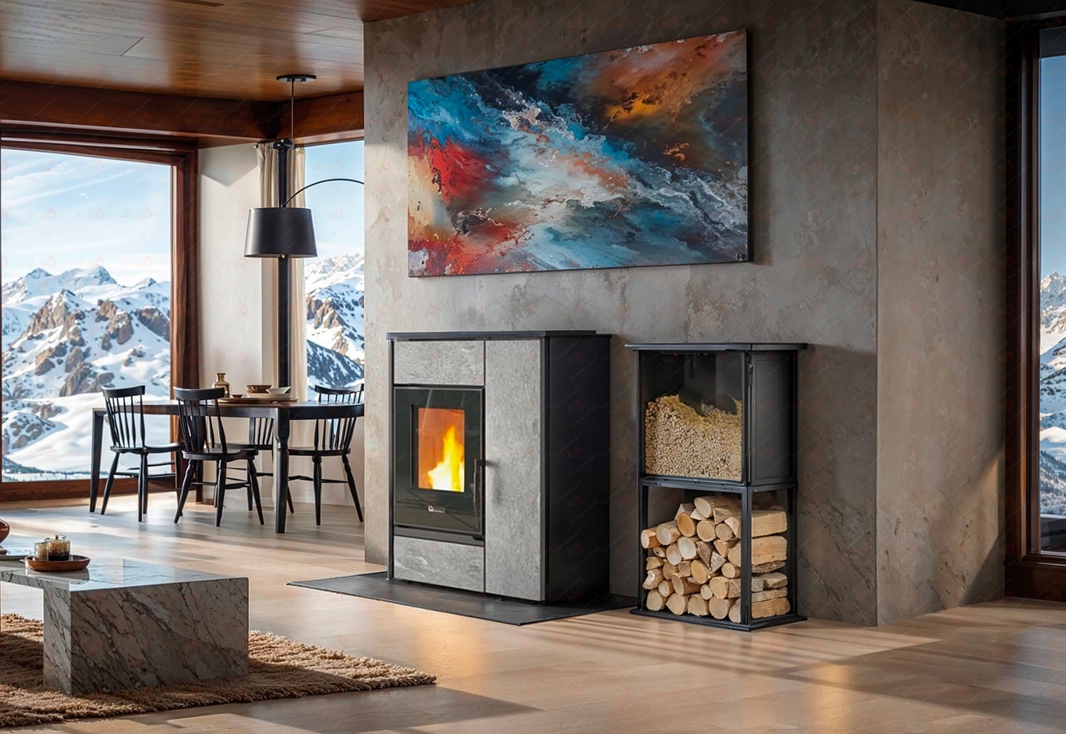 extraflame bi-combustibles chauffagiste ardennes